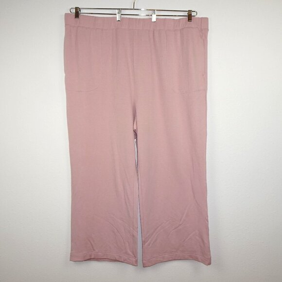 Old Navy Fleece Sweatpants Women's Size 4X Pink Elastic Waist Pull On NEW - Picture 1 of 7